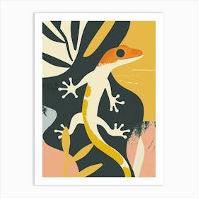 Day Gecko Abstract Modern Illustration 4 Art Print