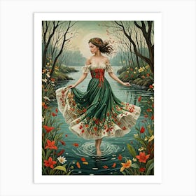 Dancing Christmas Spirit Art Print