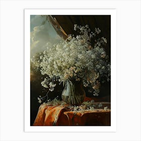 Baroque Floral Still Life Gypsophila 5 Art Print