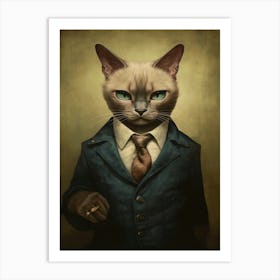 Gangster Cat Tonkinese 2 Art Print