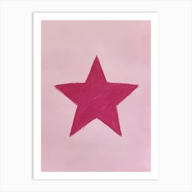 Pink Star Trendy Dorm Art Print