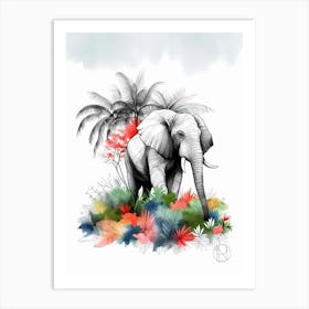 Elephant's Eden 1 Art Print