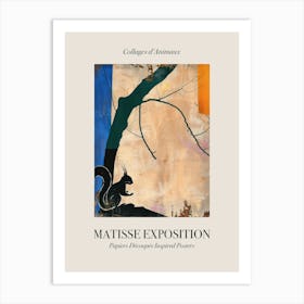 Squirrel 4 Matisse Inspired Exposition Animals Poster Art Print