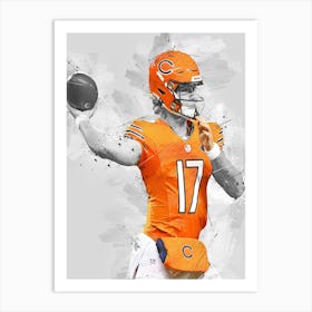 Tyson Bagent Chicago Bears Art Print