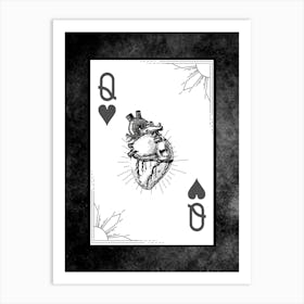 Gothic Queen of Hearts Art Print