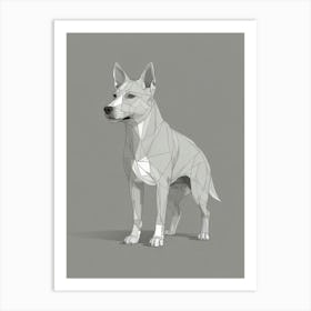 Low Poly Dog Art Print