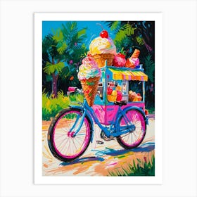 Ice Cream Bicycle Art Print