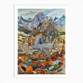 Mosaic Mountain Art Print