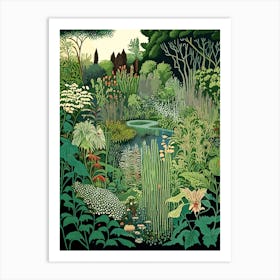 Monet's Garden, Usa Vintage Botanical Art Print