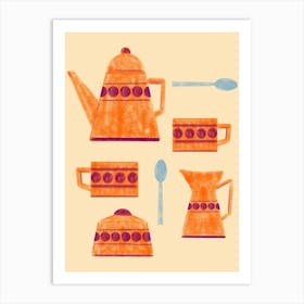 DDR coffee set Art Print