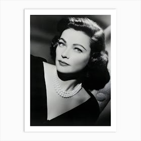 American Actress Gene Tierney Art Print