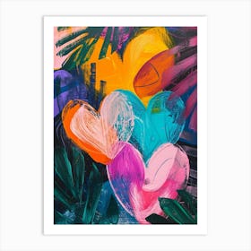 Heart Brushstrokes 1 Art Print