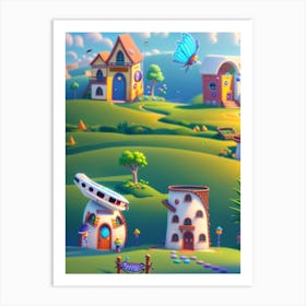 Fairy Village 1 Art Print