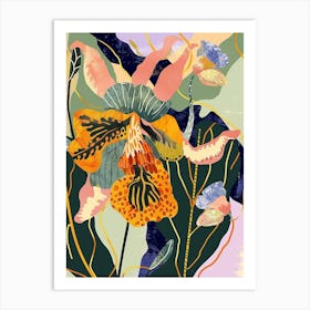 Colourful Flower Illustration Nasturtium 2 Art Print