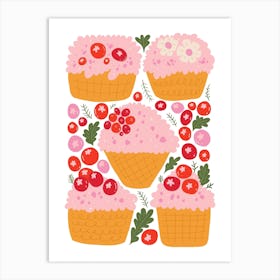 Cupcakes Kitchen Dining 1 Art Print