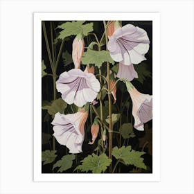 Flower Illustration Canterbury Bells 1 Art Print