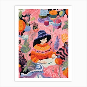 Crochet Boho Illustration Art Print