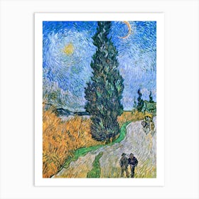 Road With Cypress And Star (1890), Vincent Van Gogh Art Print
