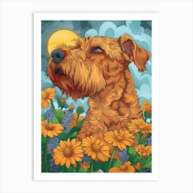 Dog In The Meadow Art Print