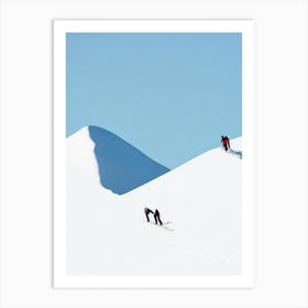 Les Arcs, France Minimal Skiing Poster Art Print