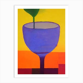 Blue Hawaiian Paul Klee Inspired Abstract Cocktail Poster Art Print