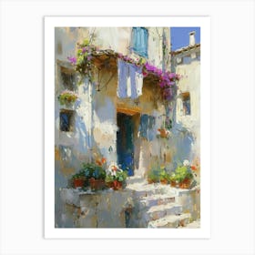 House With Flowers 4 Art Print