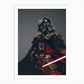 Darth Vader As A Vintagepunk Samurai 08 Art Print