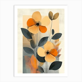 Orange Flowers Art Print