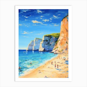 An Oil Painting Of Navagio Beach Shipwreck Beach 2 Art Print