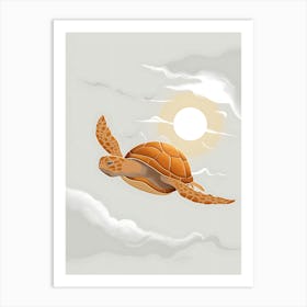 Sea Turtle In The Sky Art Print