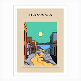 Minimal Design Style Of Havana, Cuba 3 Poster Art Print