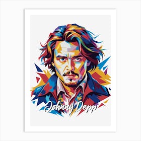 Johnny Depp in WPAP Pop Art Art Print