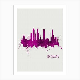 Brisbane Australia City Purple Art Print