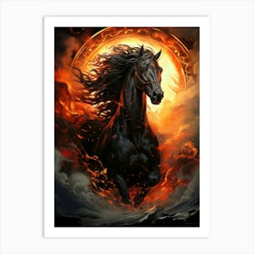 Black Horse 1 Art Print