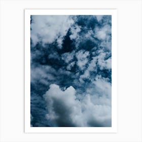 The Clouds Up In The Blue Sky Art Print