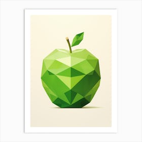 Low Poly Apple 3 Art Print