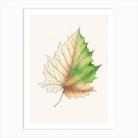 Maple Leaf Warm Tones 2 Art Print