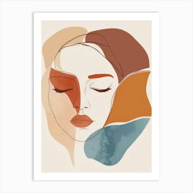 Portrait Of A Woman Style Abstract 3 Art Print