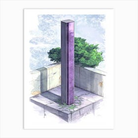 Purple Pillar Art Print