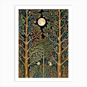 William Morris Forest At Night 4 Art Print