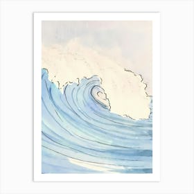 Drawing Of A Wave Art Print