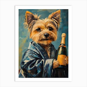 Dog In Bathrobe 9 Art Print