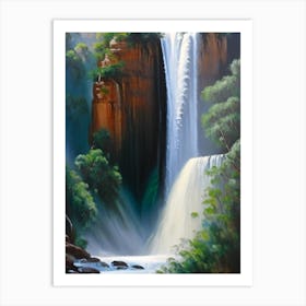 Fitzroy Falls, Australia Peaceful Oil Art  Art Print