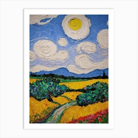 sunflower field Art Print