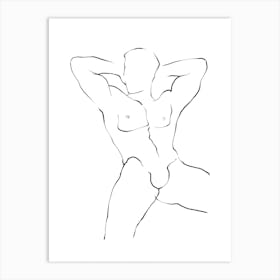 Abstract Male Line A Art Print