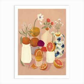 Fruity Florals Art Print