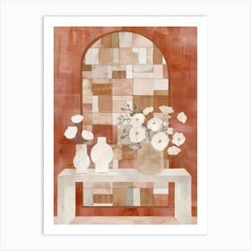 Vases On A Table Art Print