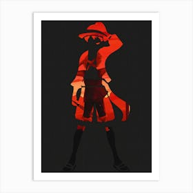 Anime Negative Space ― Luffy One Piece Art Print