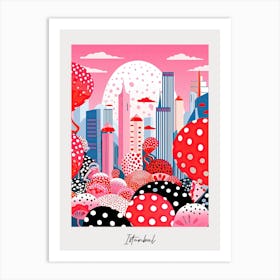Poster Of Istanbul, Illustration In The Style Of Pop Art 4 Art Print