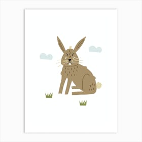 Cute Animal Hare Art Print